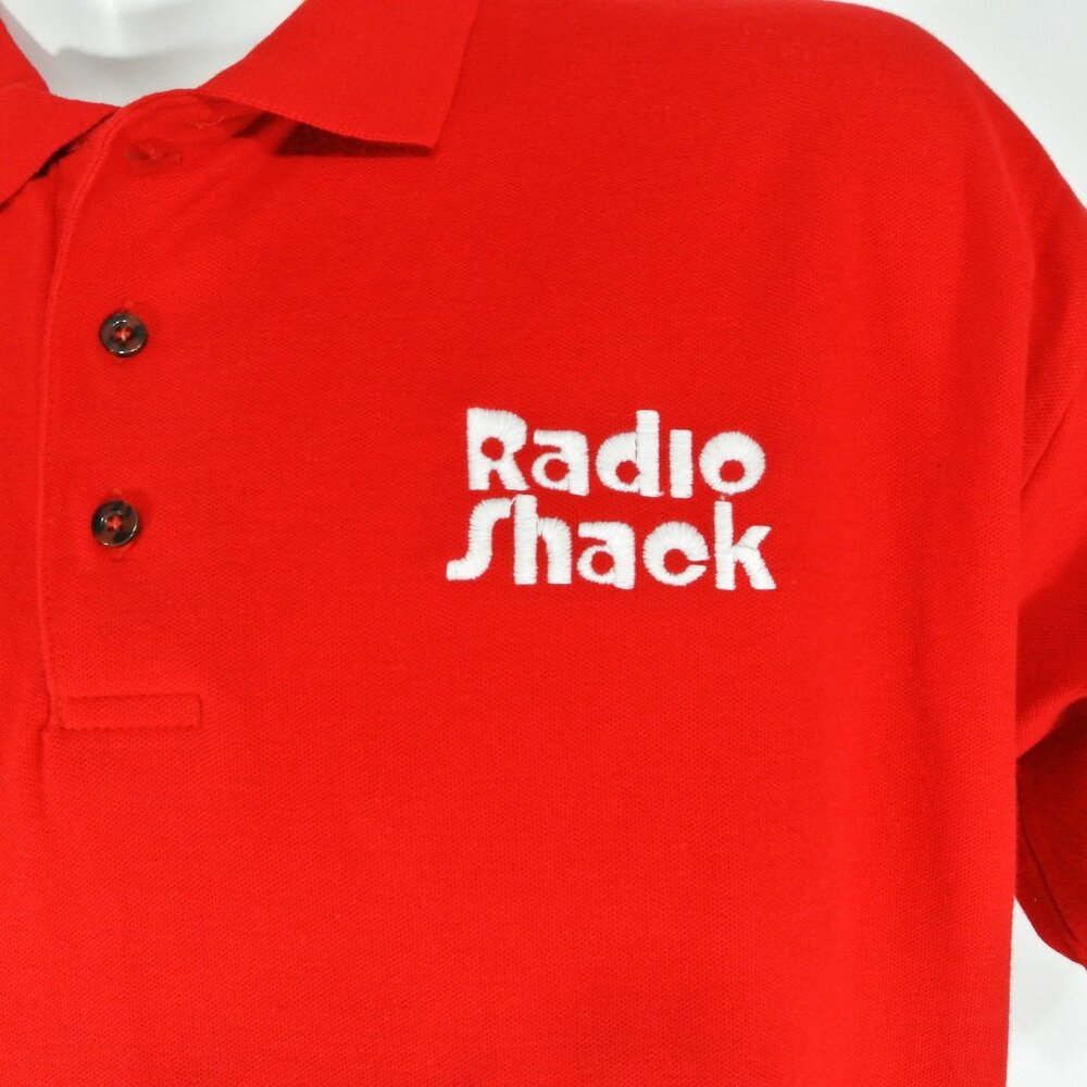 RADIO SHACK Vintage Electronics Polo Shirt Employee Uniform NEW Size L Large - Picture 3 of 7